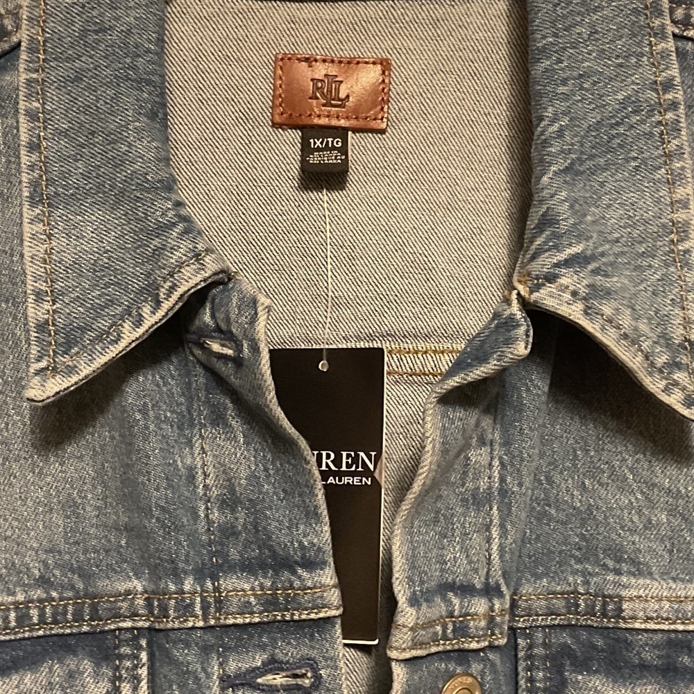 NWT POLO RALPH LAUREN DENIM TRACKER JACKET NEW WITH TAG SIZE US 16 - Picture 4 of 10